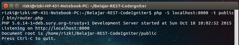 Belajar Membuat REST API Dengan CodeIgniter – Rizki Mufrizal